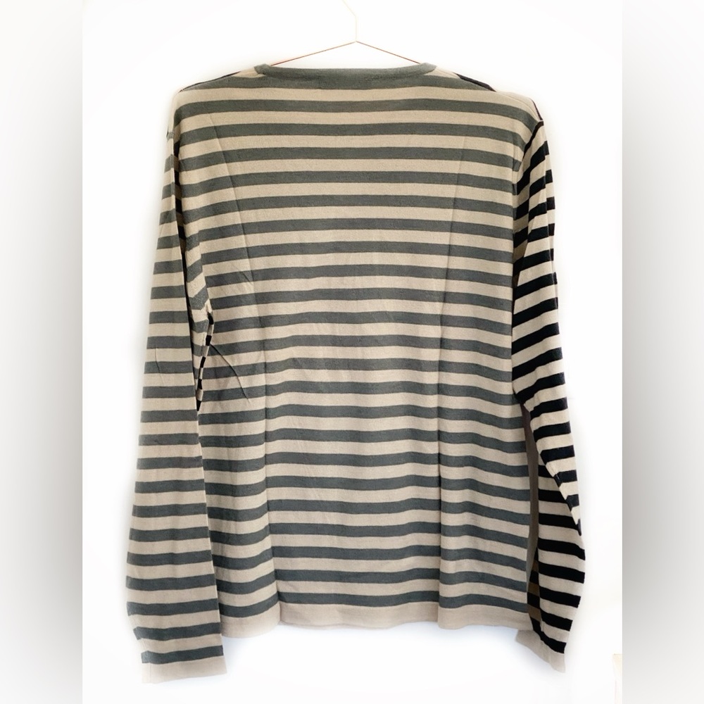NWOT Armand Diradourian for Paul Smith Cashmere Cotton Striped Sweater L - Picture 2 of 7